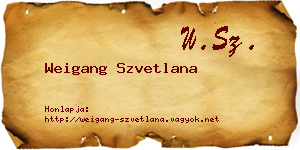 Weigang Szvetlana névjegykártya